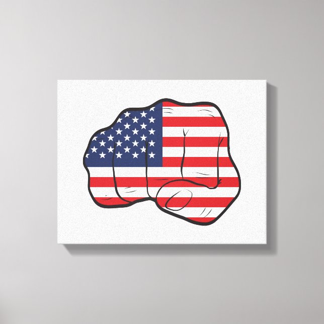 Amerikanische Fahne Leinwanddruck (Vorderseite)