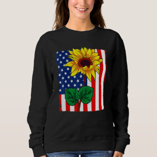 Amerikanische Fahne Sonnenblume 4. Juli Niedlich P Sweatshirt