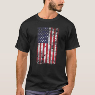Amerikanische Fahne Vintag für Unabhängigkeitstag T-Shirt