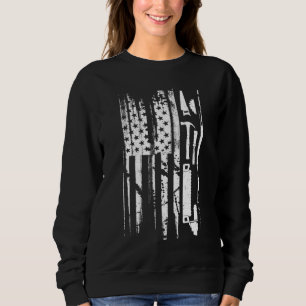 Amerikanische Fahne Woodworking Gift Carpenter Hol Sweatshirt