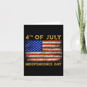 Amerikanische Fahnen am 4. Juli Unabhängigkeitstag Karte