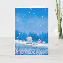 Amerikanische Farm-Signatur gefaltete Feiertagskar Feiertagskarte