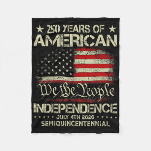 Amerikanische Feier zum 250. Jahrestag 250 Jahre U Fleecedecke