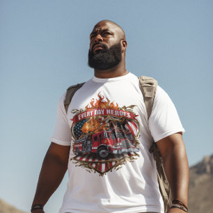 Amerikanische Feuerwehrmänner in Aktion T-Shirt