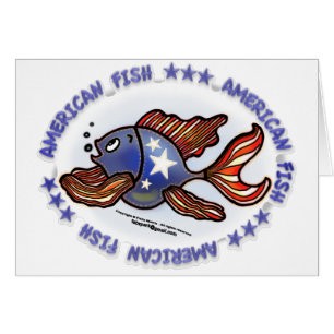 AMERIKANISCHE FISCHE, ROTE WEISSE BLAUE FISCHE