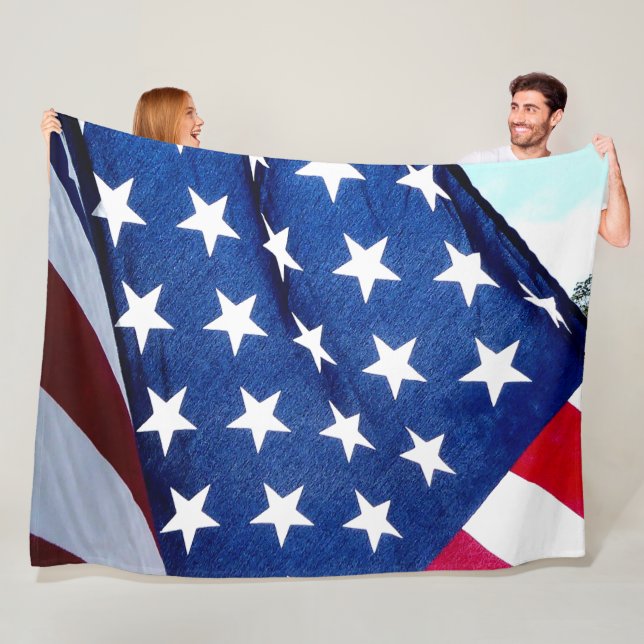 AMERIKANISCHE FLAG FLEECEDECKE (Beispiel)