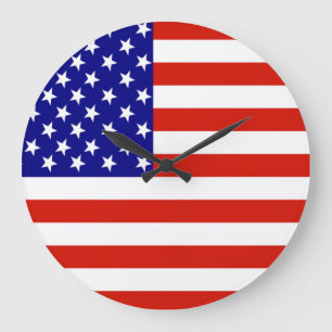 AMERIKANISCHE FLAG GROßE WANDUHR