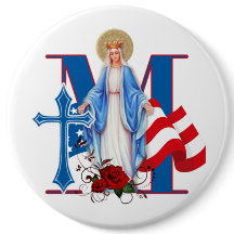 AMERIKANISCHE FLAG-JUNGFRAU MARY RELIGIÖSE ROSE