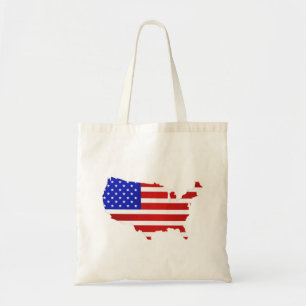 Amerikanische Flag-Karte der USA Tragetasche