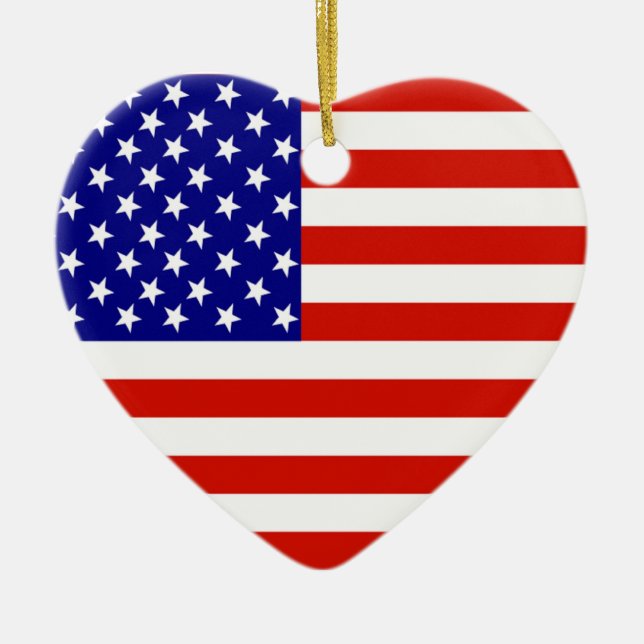 AMERIKANISCHE FLAG KERAMIK ORNAMENT (Vorne)