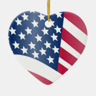 AMERIKANISCHE FLAG KERAMIK ORNAMENT