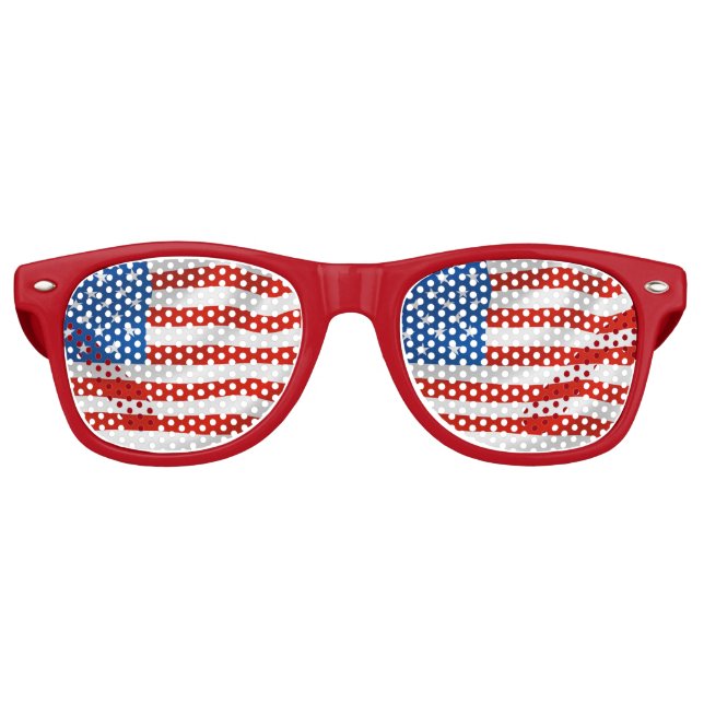 AMERIKANISCHE FLAG PATRIOTISCHE SUNGLASSEN FUN-Bri Partybrille (Vorderseite)