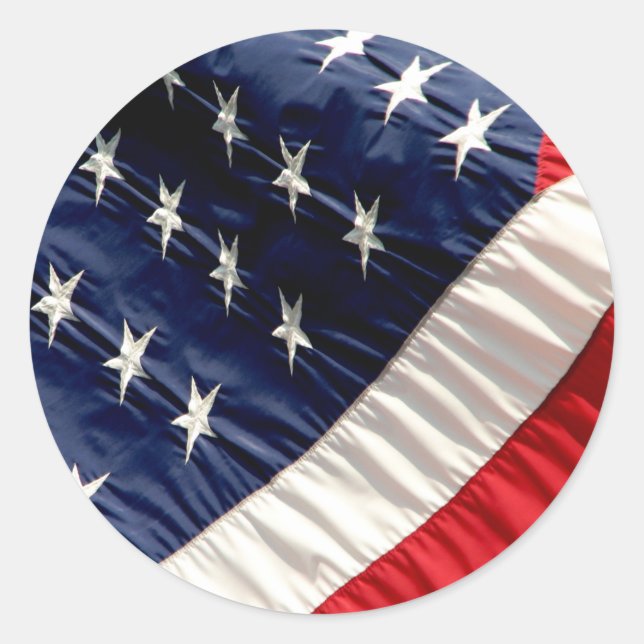 AMERIKANISCHE FLAG RUNDER AUFKLEBER (Vorderseite)