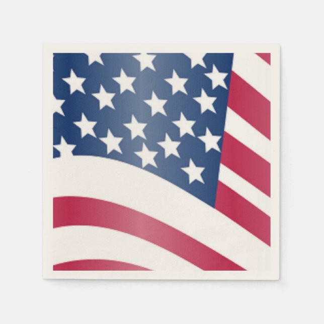 AMERIKANISCHE FLAG SERVIETTE (Vorderseite)