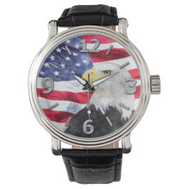 AMERIKANISCHE FLAG UND EGFL ARMBANDUHR