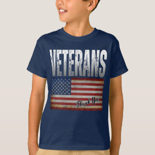 AMERIKANISCHE FLAG VETERANS DANKE IHNEN 4. JULI T- T-Shirt