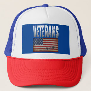 AMERIKANISCHE FLAG VETERANS DANKE IHNEN 4. JULI TRUCKERKAPPE