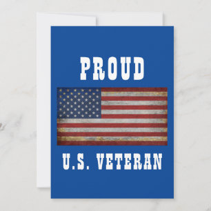 AMERIKANISCHE FLAG VINTAG ZOLLISIERT EINLADUNG