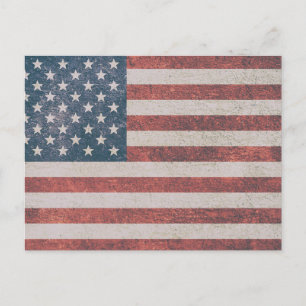 AMERIKANISCHE FLAGFASERKARTEN POSTKARTE