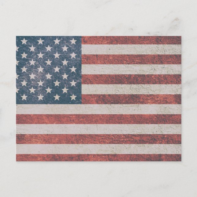 AMERIKANISCHE FLAGFASERKARTEN POSTKARTE (Vorderseite)