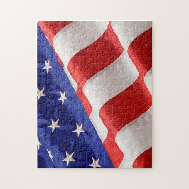 Amerikanische Flagge 11x14 Foto Puzzle mit Geschen (Vertikal)