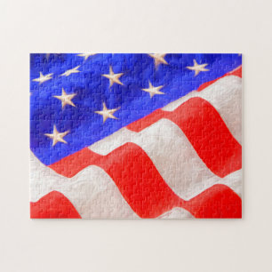 Amerikanische Flagge 11x14 Foto-Puzzle mit Geschen Puzzle