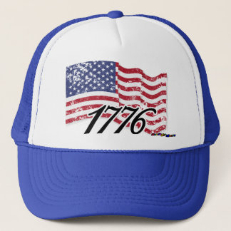 Amerikanische Flagge - 1776 - bedrückt Truckerkappe