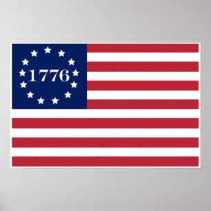 Amerikanische Flagge 1776 Poster