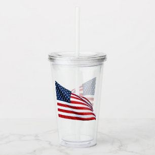 Amerikanische Flagge 2412 Acryltrinkbecher