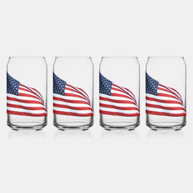 Amerikanische Flagge 2412 Dosenglas (Links)
