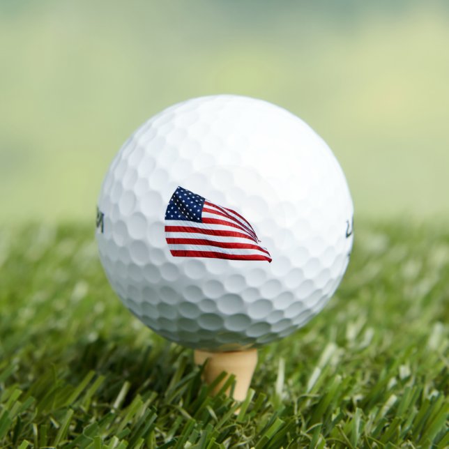 Amerikanische Flagge 2412 Golfball (Insitu T-Shirt)