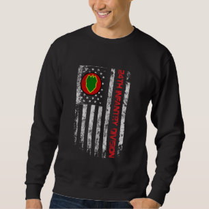 Amerikanische Flagge 24. Infanterie-Division Milit Sweatshirt