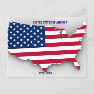 Amerikanische Flagge 250 Jahrestag 1776-2026 Postkarte