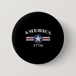 Amerikanische Flagge 4. Juli 1776 Patriotic Am Button
