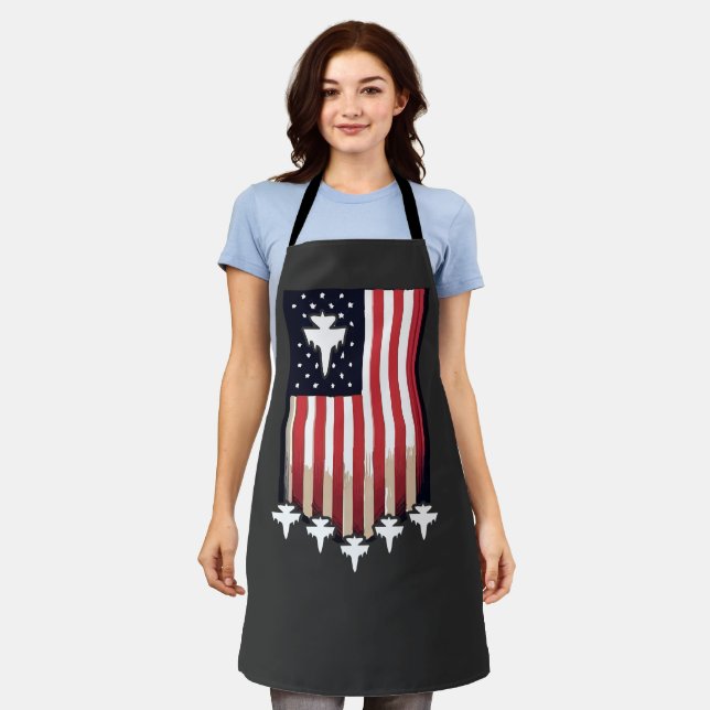 Amerikanische Flagge 4. Juli-65079 Schürze (Getragen)
