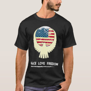 Amerikanische Flagge 4. Juli Adler Patriotische Fr T-Shirt