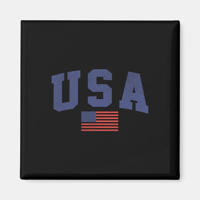 Amerikanische Flagge 4. Juli Americana kühl blau Magnet (Vorne)