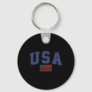 Amerikanische Flagge 4. Juli Americana kühl blau Schlüsselanhänger