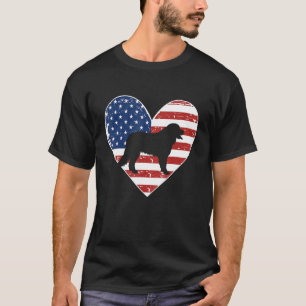 Amerikanische Flagge 4. Juli Berner Vater Mama T-Shirt
