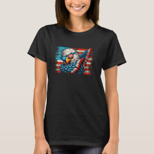 Amerikanische Flagge 4. Juli Boys Patriotic Bald E T-Shirt