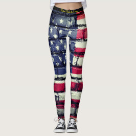 Amerikanische Flagge 4. Juli Feier Leggings