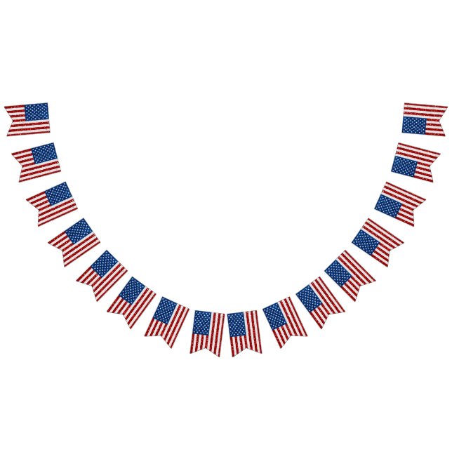 Amerikanische Flagge 4. Juli Glitzer (Alle)