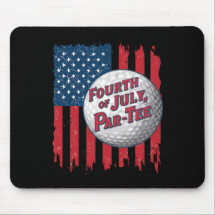 Amerikanische Flagge 4. Juli Golf-Shirts Mousepad