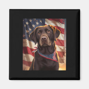 Amerikanische Flagge 4. Juli Hund Amerikanische Sc Magnet