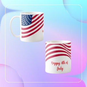 Amerikanische Flagge 4. Juli Kaffeetasse