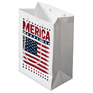 Amerikanische Flagge 4. Juli Merica Mittlere Geschenktüte