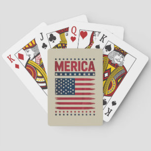 Amerikanische Flagge 4. Juli Merica Spielkarten