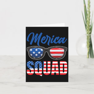Amerikanische Flagge 4. Juli Merica Squad Karte