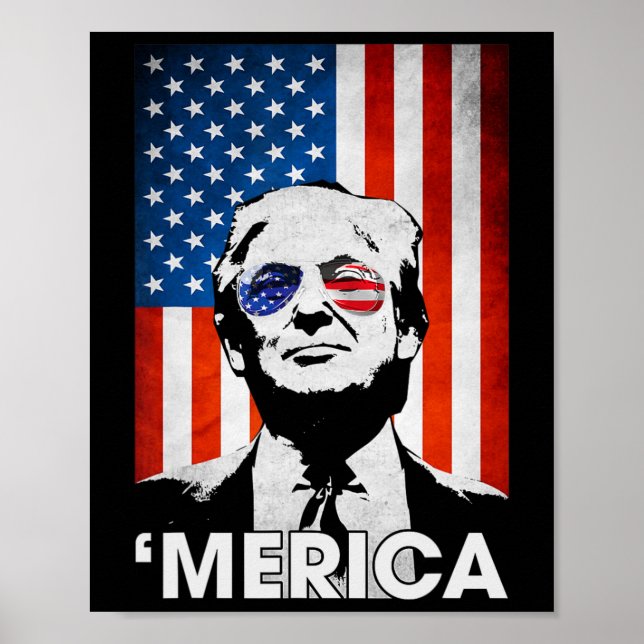 Amerikanische Flagge 4. Juli Murica Patriotic Poster (Vorne)