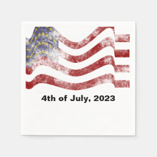 Amerikanische Flagge 4. Juli Papier Napkin Serviette